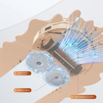 Robot Aspirateur Laveur connecté avec base de vidage - EZICLEAN All I