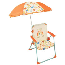 FUN HOUSE Fruity's Chaise pliante camping avec parasol - H.38.5 xl.38.