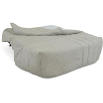 Banquette BZ 2 places BECCI - Velours côtelé Beige - Matelas Bultex