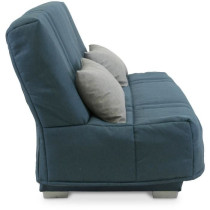 COMFORT BULTEX Banquette clic-clac - 3 places - Tissu bleu + Coussins