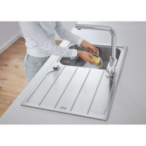 GROHE Mitigeur évier Minta 32168000 - Douchette extractible - Bec L -