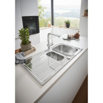 GROHE Mitigeur évier Minta 32168000 - Douchette extractible - Bec L -