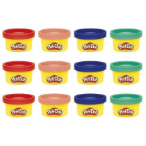 Play-Doh Pack de 12 L'imagination en fete, autocollants et pots de pâ