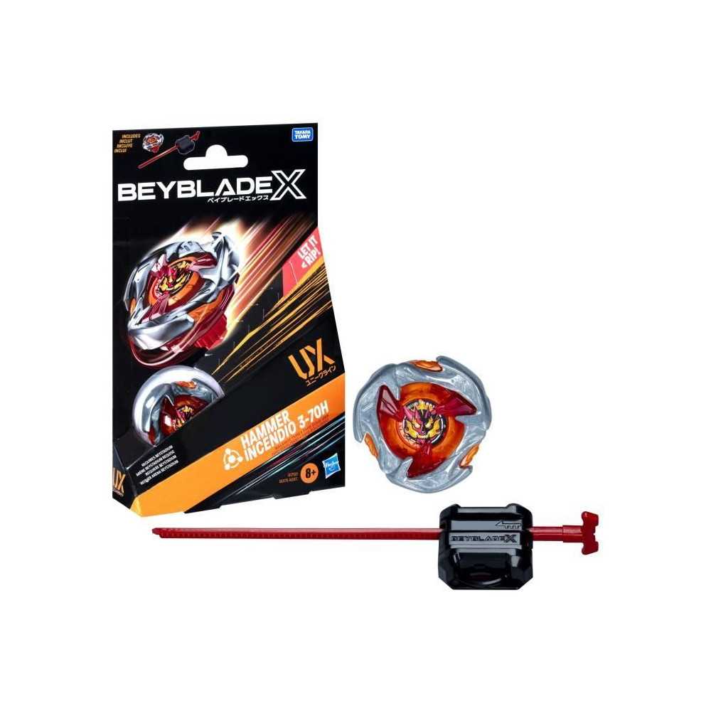 Beyblade X, Starter Pack Hammer Incendio 3-70H UX avec toupie de type