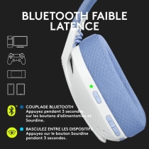 Casque PC Logitech G435 LIGHTSPEED sans fil, Bluetooth, avec micro - B