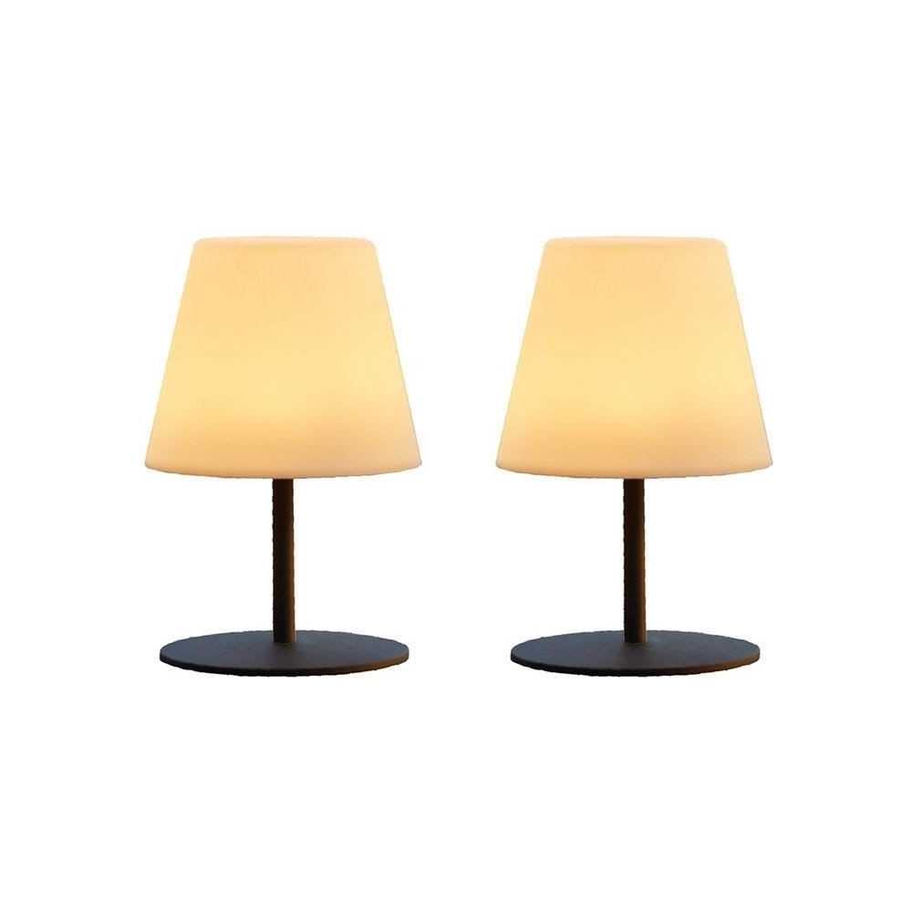 Pack de 2 Lampes de table sans fil - LUMISKY - TWINS - H16 cm - Pied e