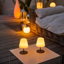 Pack de 2 Lampes de table sans fil - LUMISKY - TWINS - H16 cm - Pied e