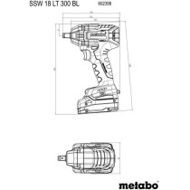 Visseuse a chocs sans fil - METABO - SSW 18 LT 300 BL - 18 V - MetaBOX