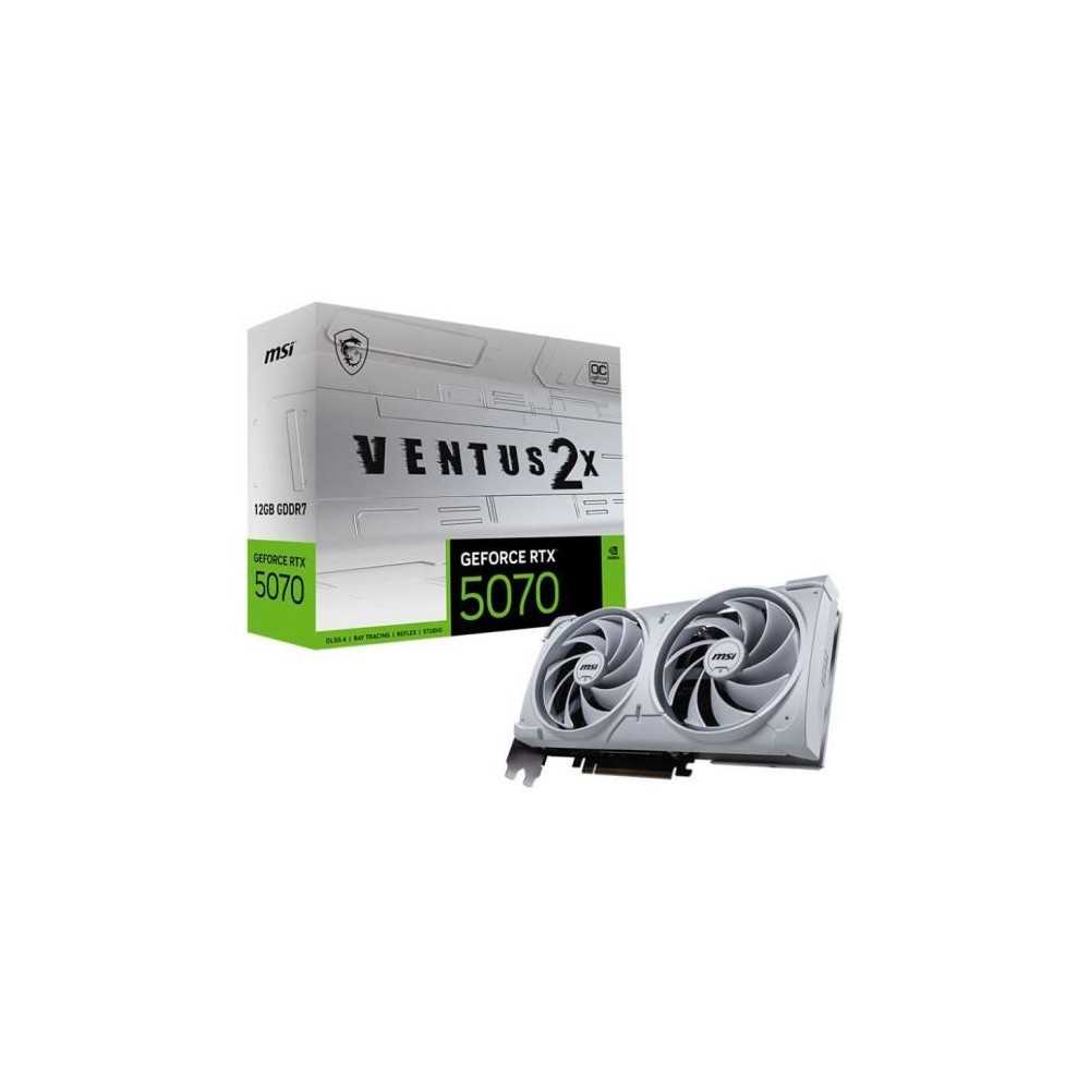 MSI - Carte graphique interne - GeForce RTX 5070 12G VENTUS 2X OC WHIT