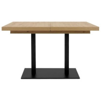 Table a manger extensible - ORLANDO - Chene artisan / noir - 6 a 10 pe