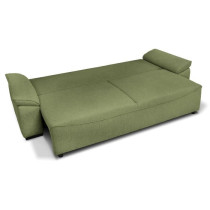 Canapé convertible avec coffre - 3 a 4 places - NORMAN - Tissu olive