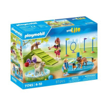 PLAYMOBIL 71745 Aire de jeux pour chiens, enfant et éducatrice, My Li