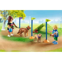 PLAYMOBIL 71745 Aire de jeux pour chiens, enfant et éducatrice, My Li