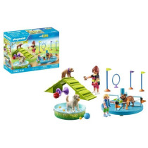 PLAYMOBIL 71745 Aire de jeux pour chiens, enfant et éducatrice, My Li