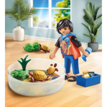 PLAYMOBIL 71748 Garçon avec famille de tortues dans un terrarium, My