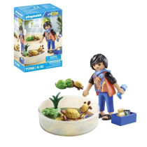 PLAYMOBIL 71748 Garçon avec famille de tortues dans un terrarium, My