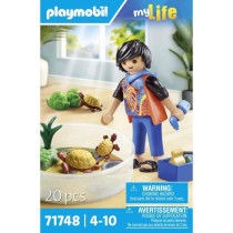 PLAYMOBIL 71748 Garçon avec famille de tortues dans un terrarium, My