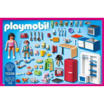PLAYMOBIL 70206 Cuisine familiale, Dollhouse La Maison Traditionnelle,
