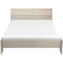 DEMEYERE PRICY Lit 140 x 190/200 cm - Décor Chene shannon - L 145 x P