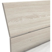 DEMEYERE PRICY Lit 140 x 190/200 cm - Décor Chene shannon - L 145 x P