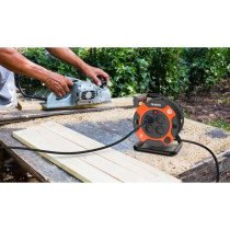 Enrouleur - QUARX - Bricolage - 15m, H05VV-F 3G1,5mm², disjoncteur th
