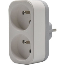 Biplite - QUARX - 2P 16A - Blanc et gris clair, conforme NF