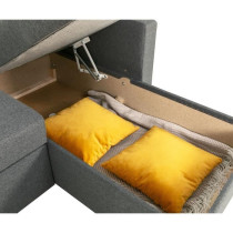Canapé d'angle convertible réversible - MILOS - 3 places avec coffre