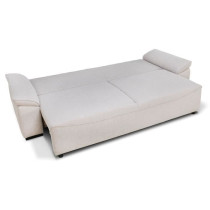 Canapé convertible avec coffre - 3 a 4 places - NORMAN - Tissu beige