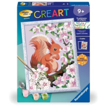 CreArt Kids 18x24cm Écureuil au printemps, Kit de peinture par numér