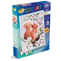 CreArt Kids 18x24cm Écureuil au printemps, Kit de peinture par numér