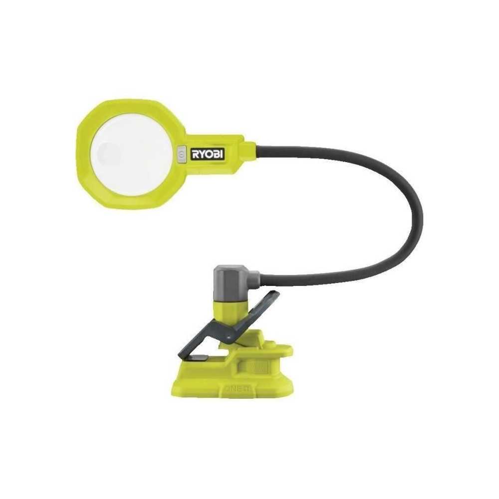 RYOBI - Lampe a pince avec corps flexible 18V ONE+ - 200-400 Lumens -