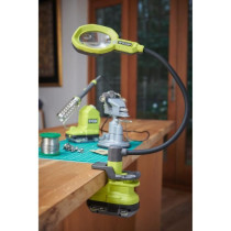 RYOBI - Lampe a pince avec corps flexible 18V ONE+ - 200-400 Lumens -