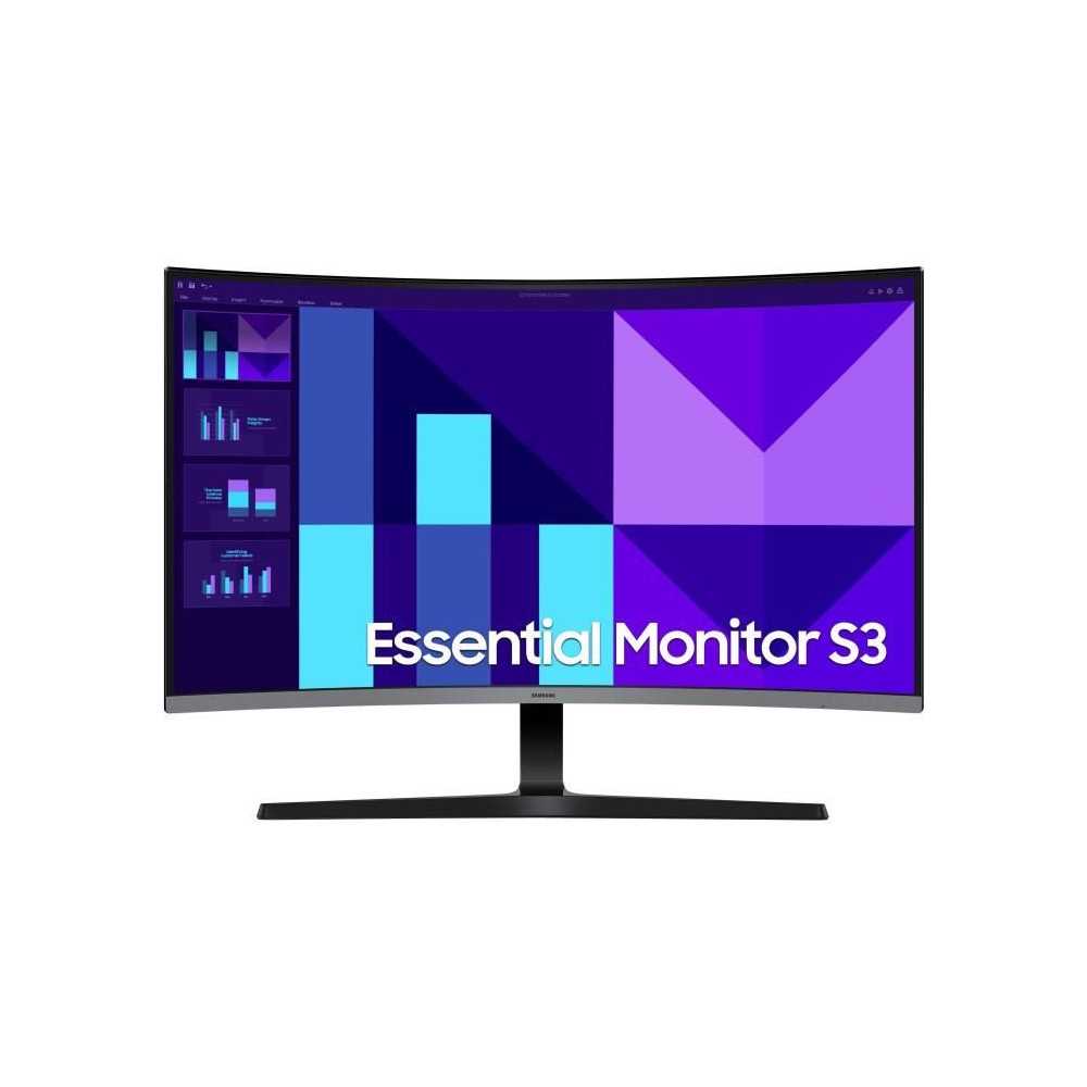 Moniteur PC - Samsung - LS27D390GAUXEN - 27'' - 1800R - FHD 1920x1080