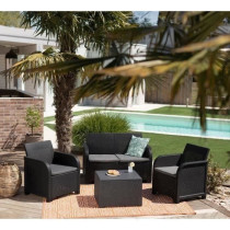 Salon de jardin avec coffre de rangement - en résine - Allibert by KE