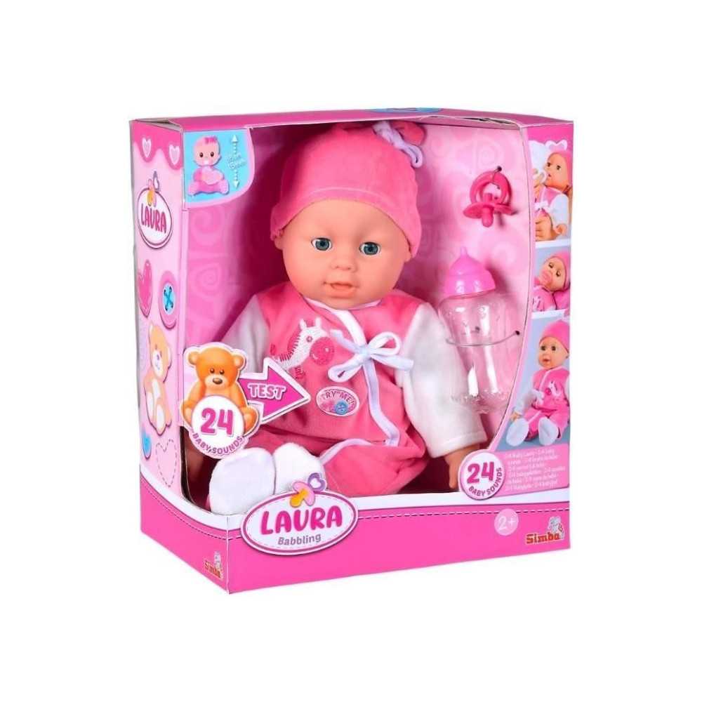 Simba - Laura Poupée Parle - 38cm - Corps souple - 24 sons - Piles in