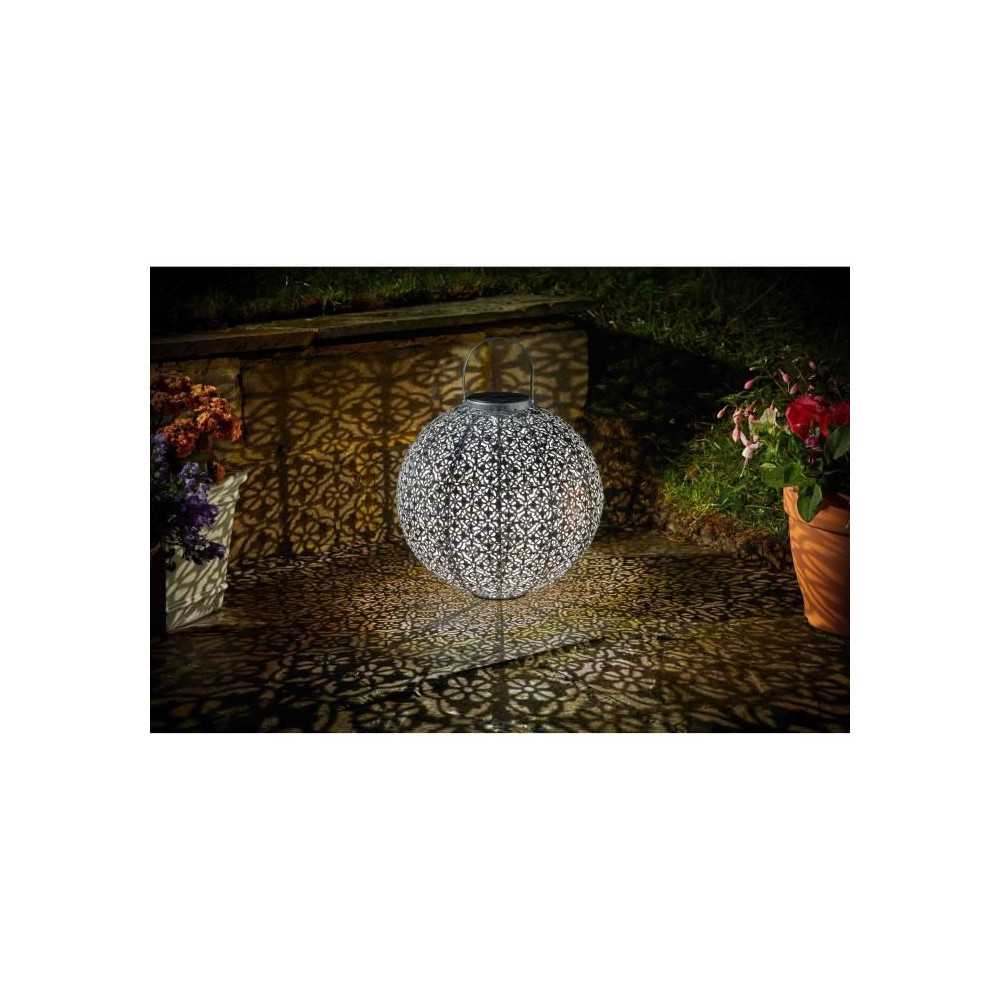 Lanterne solaire - SMART GARDEN - Jumbo Damasque en métal ajouré - E