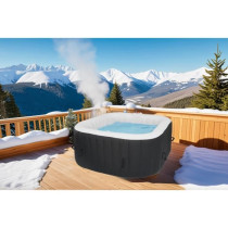 KIT TOUT INCLUS SPA et accessoires : spa gonflable carré 4 places ave