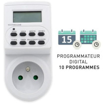 Programmateur digital - TYROL - Jour/Hebdo Timer 2000 10 Prog.