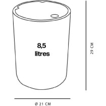 Poubelle de SDB - TODAY - UTILITY - 8,5 L - Ø 21 x x H 29 cm - Polypr