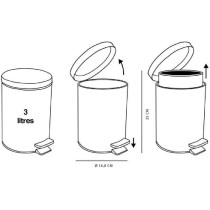 Poubelle de SDB - TODAY - UTILITY - 3 L - Ø 17 x x H 25 cm - Polypro