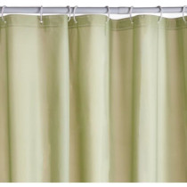 Rideau de douche gauffré - Green - PEVA - 180 x 200 cm - 12 crochets