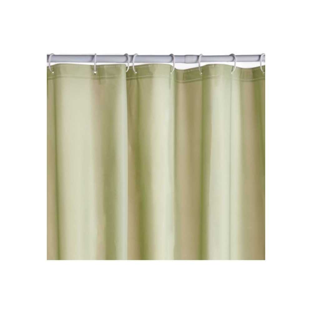 Rideau de douche gauffré - Green - PEVA - 180 x 200 cm - 12 crochets