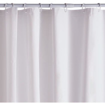 Rideau de douche gauffré - White - PEVA - 180 x 200 cm - 12 crochets
