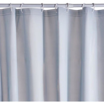 Rideau de douche gauffré - Blue - PEVA - 180 x 200 cm - 12 crochets -