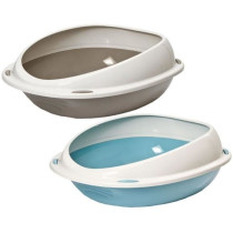 Bac a litiere - AIMÉ - Oval avec rebord amovible - Pour Chat - 45 x 3