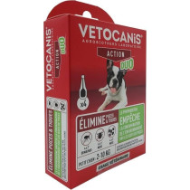 Pipettes - VETOCANIS - x4 Pipettes Anti-puces et tiques Duo 67mg/20mg