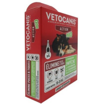 Pipettes - VETOCANIS - x4 Pipettes Anti-puces et tiques Duo 134mg/40mg