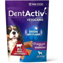 DentActiv - 12 Bâtonnets - VETOCANIS - 12 Mini Bâtonnets Hygiene Buc