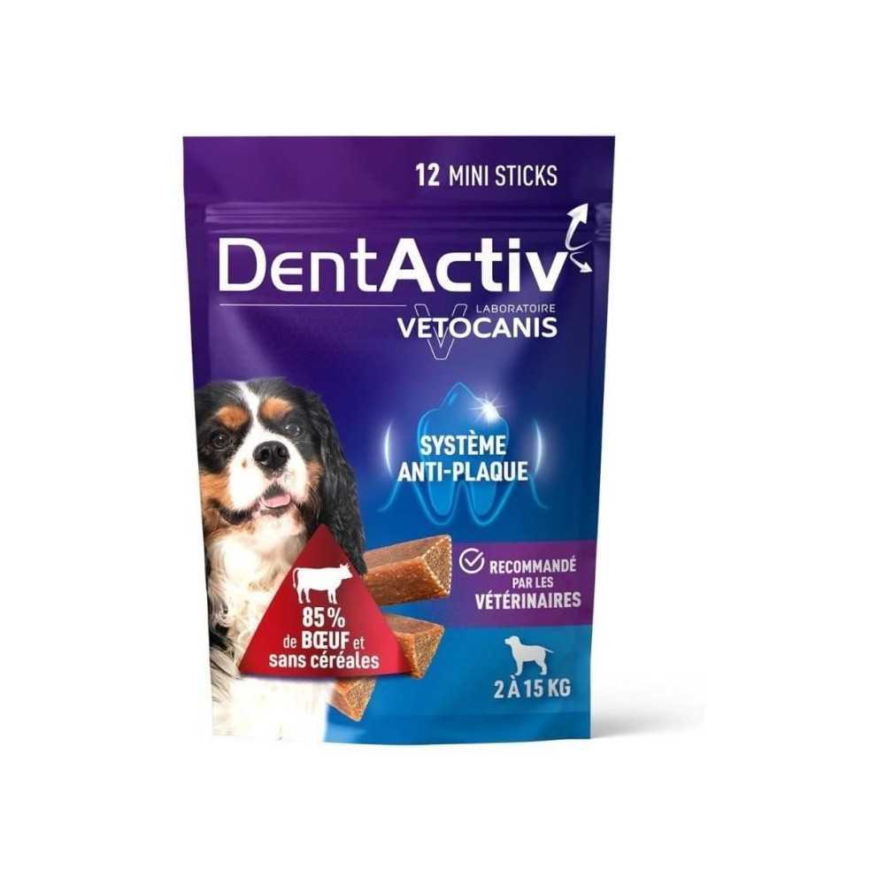 DentActiv - 12 Bâtonnets - VETOCANIS - 12 Mini Bâtonnets Hygiene Buc