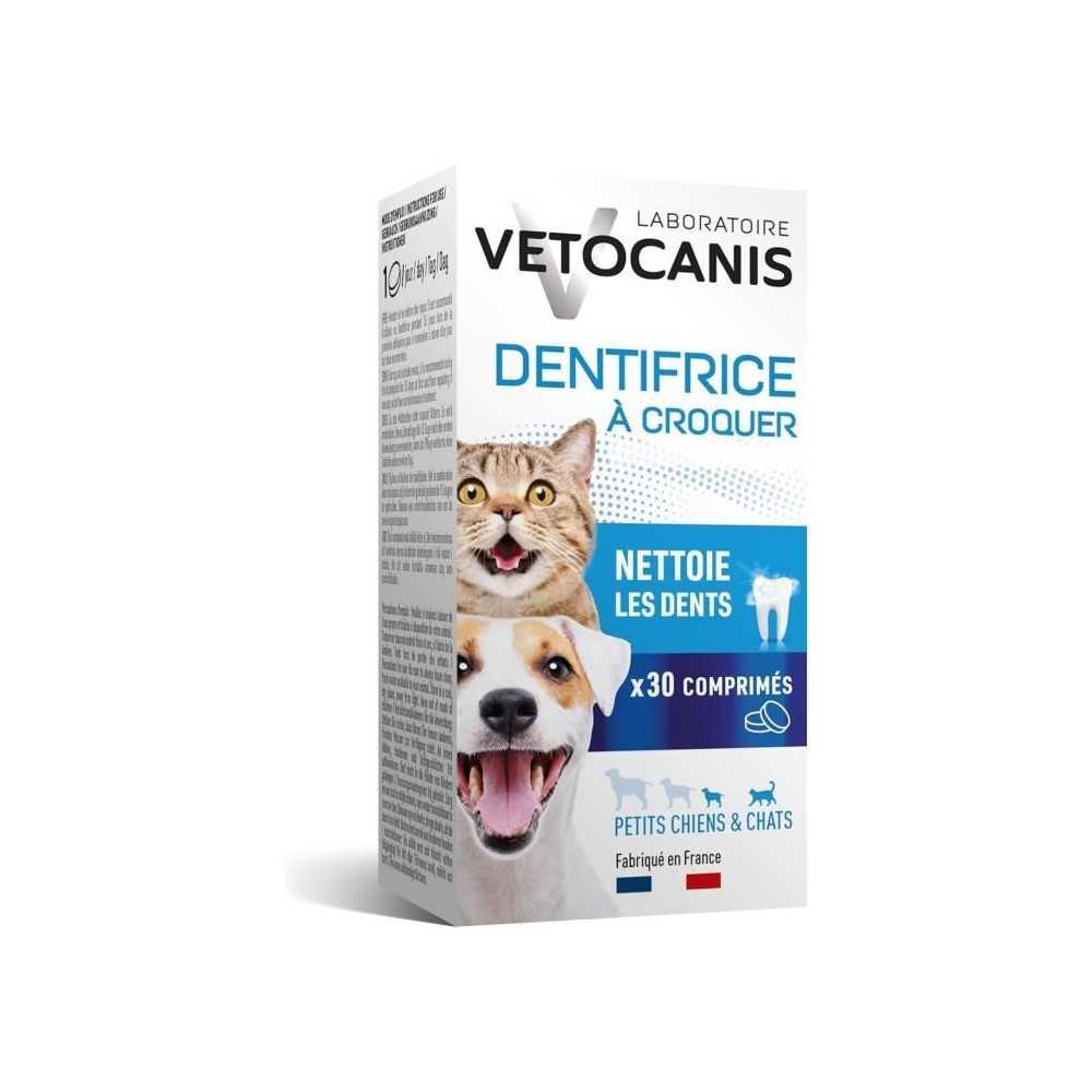 Dentifrice croquer - VETOCANIS - x30 Comprimés pour Chat et Petit Chi